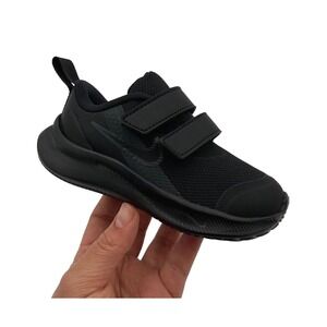 Nike Star Runner Toddler Boys Slip-on Sneakers Size 6 Solid Black Lightweight
